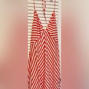 Beach Ready! H & M Red and White Striped Sundress